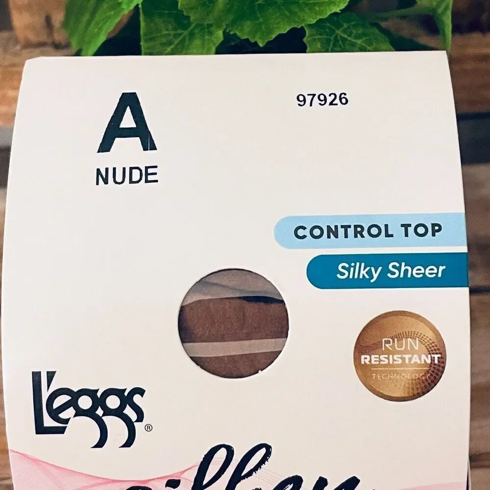 NWT 3 Pack L'eggs NUDE A Silken Mist Control Top Silky Sheer Leg Pantyhose Tight